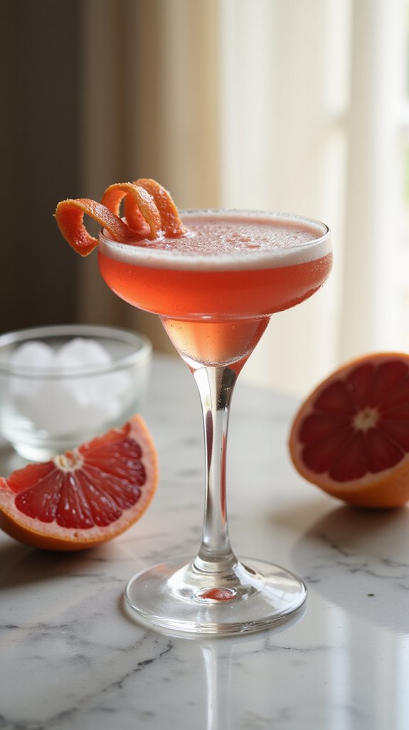 sophisticated ruby grapefruit cocktail