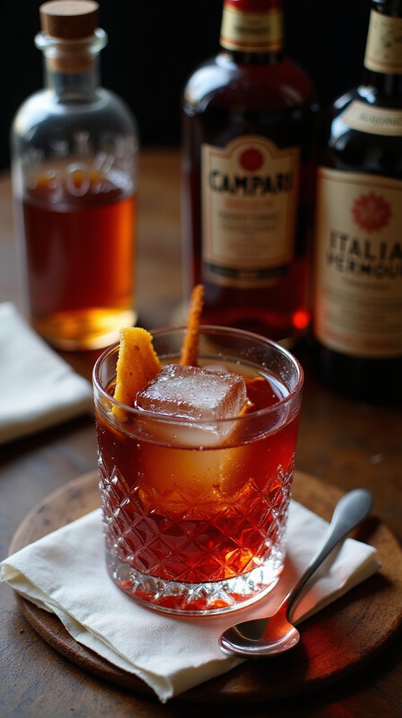 sophisticated whiskey aperitivo cocktail