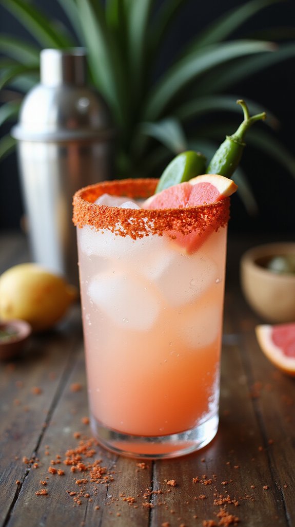 spicy grapefruit tequila cocktail