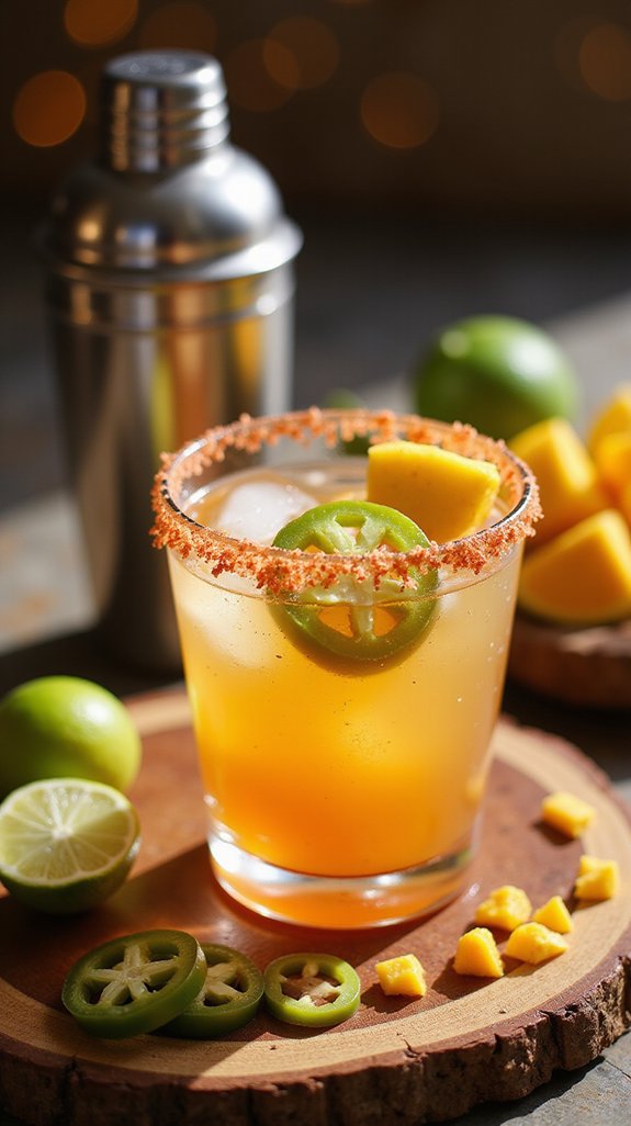 spicy mango jalape o cocktail delight