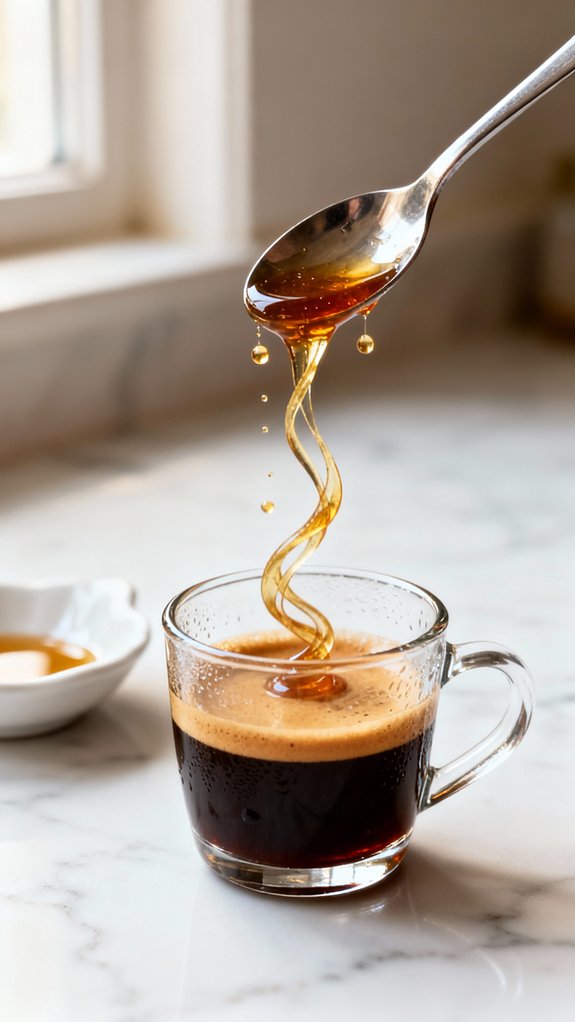 stir honey until dissolved