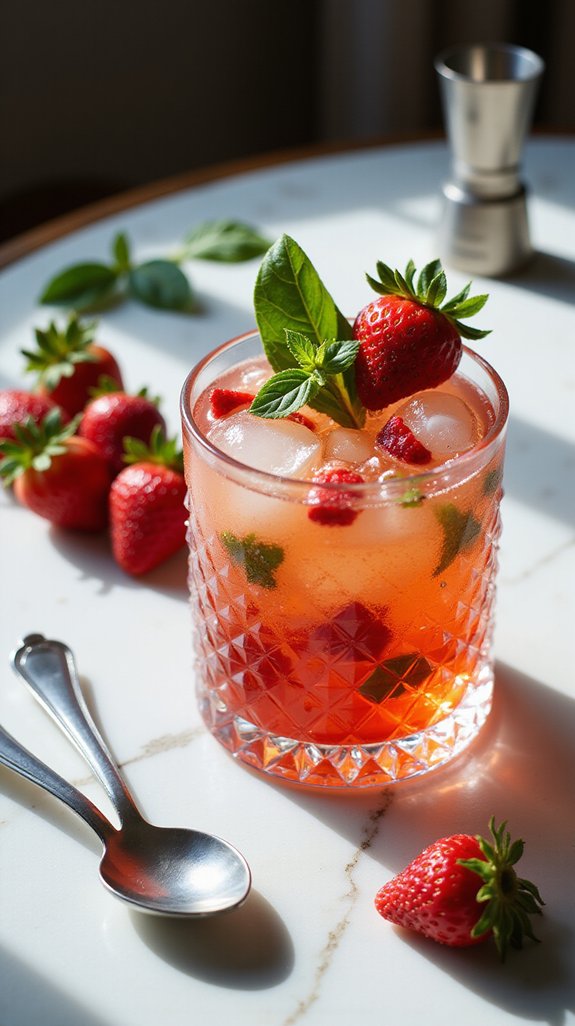 strawberry basil cocktail delight