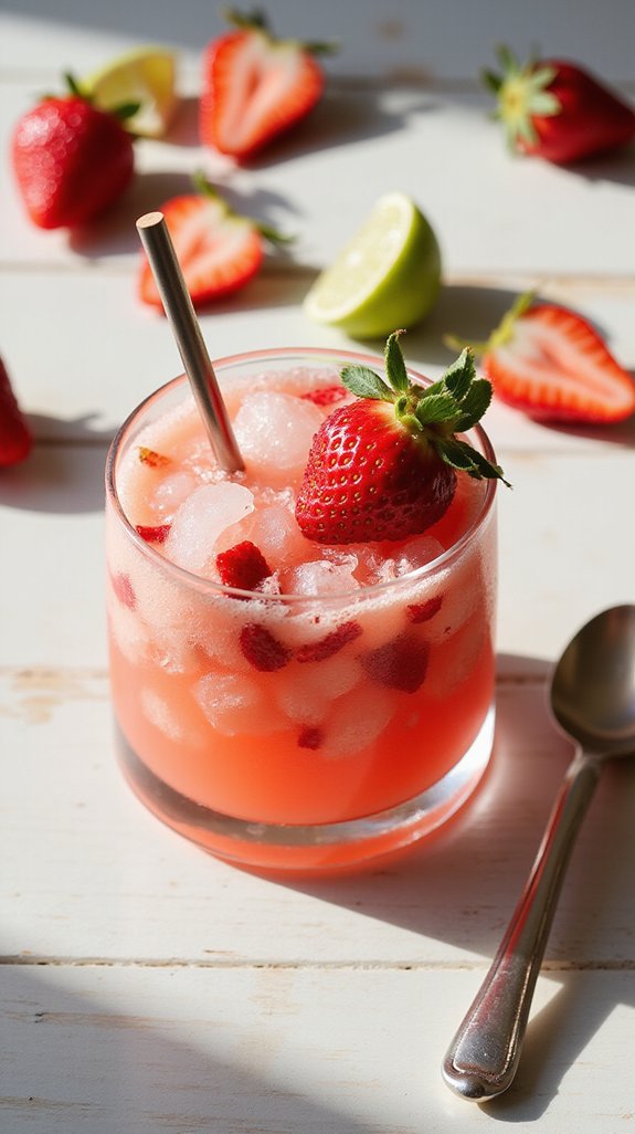 strawberry infused brazilian cocktail