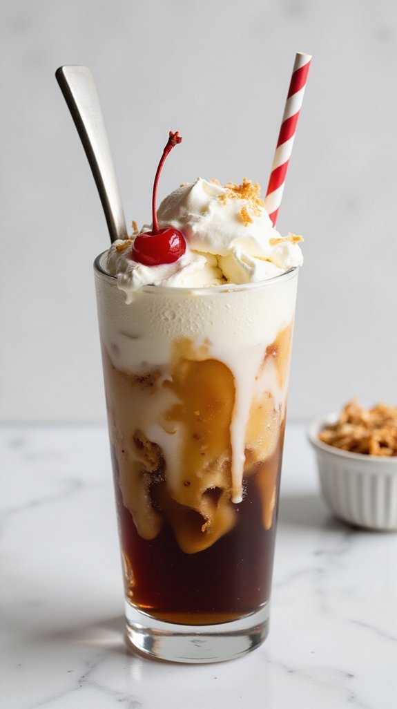 tropical cocktail dessert float