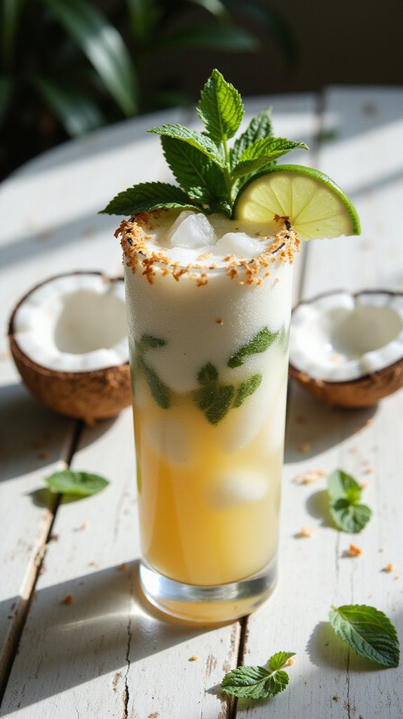 tropical coconut cocktail delight