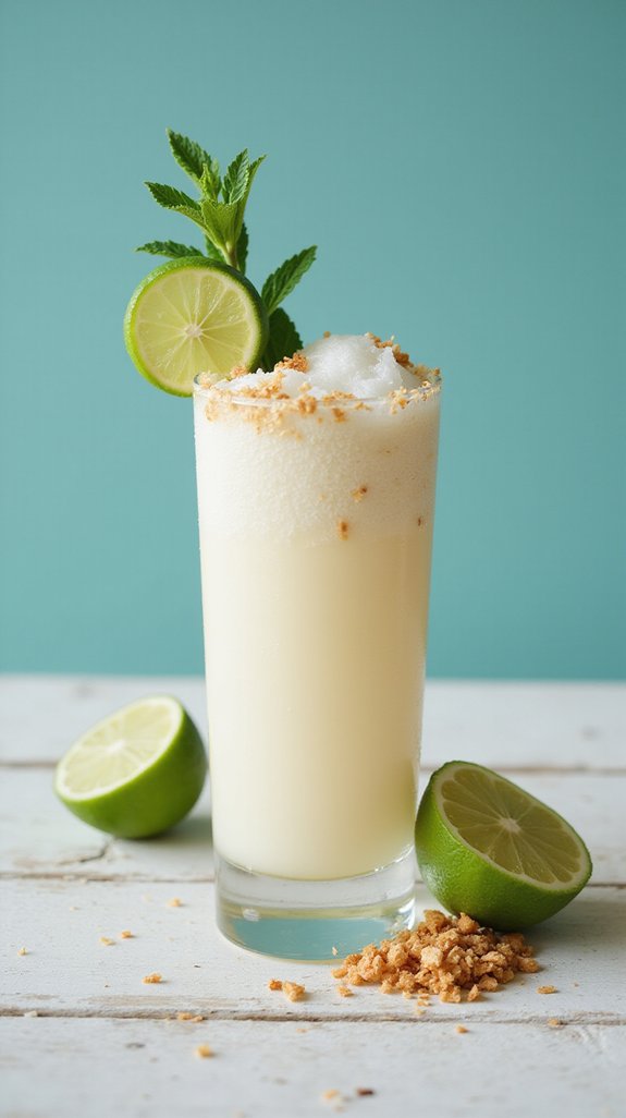 tropical creamy refreshing mocktail