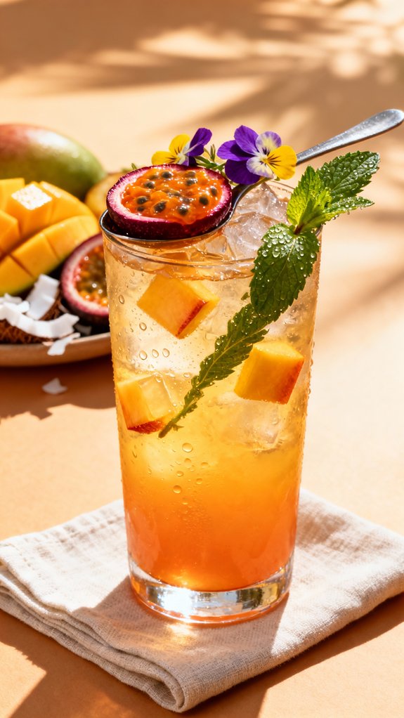 tropical elegance in glass