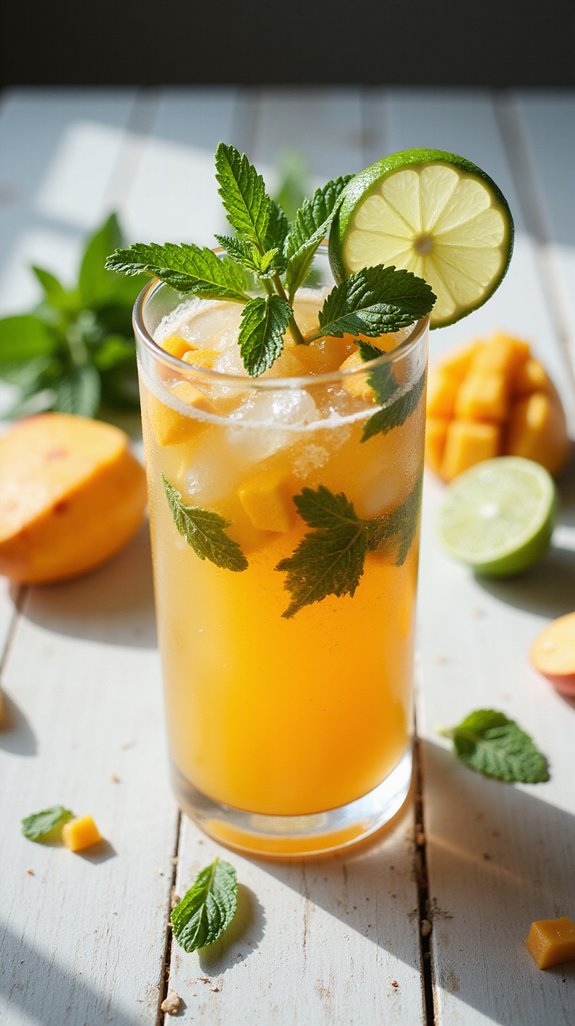 tropical mango mojito cocktail