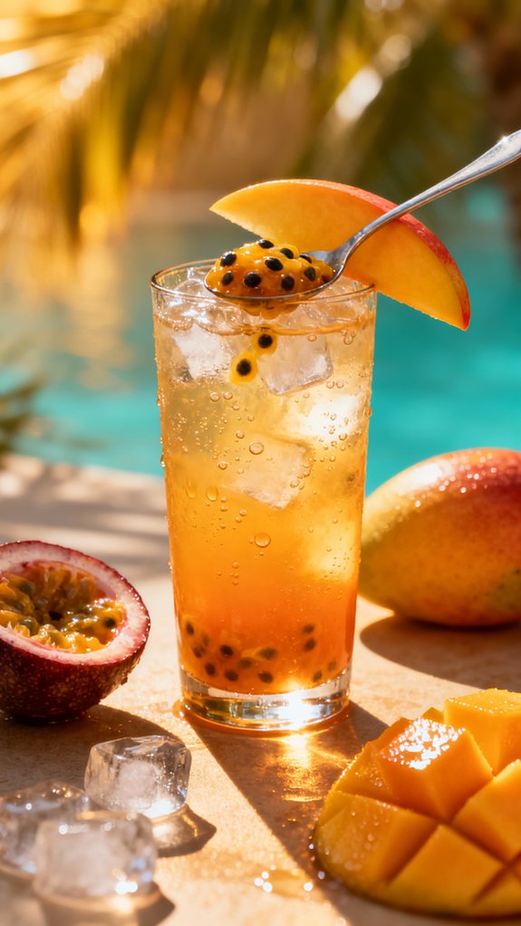 tropical mango passion mocktail
