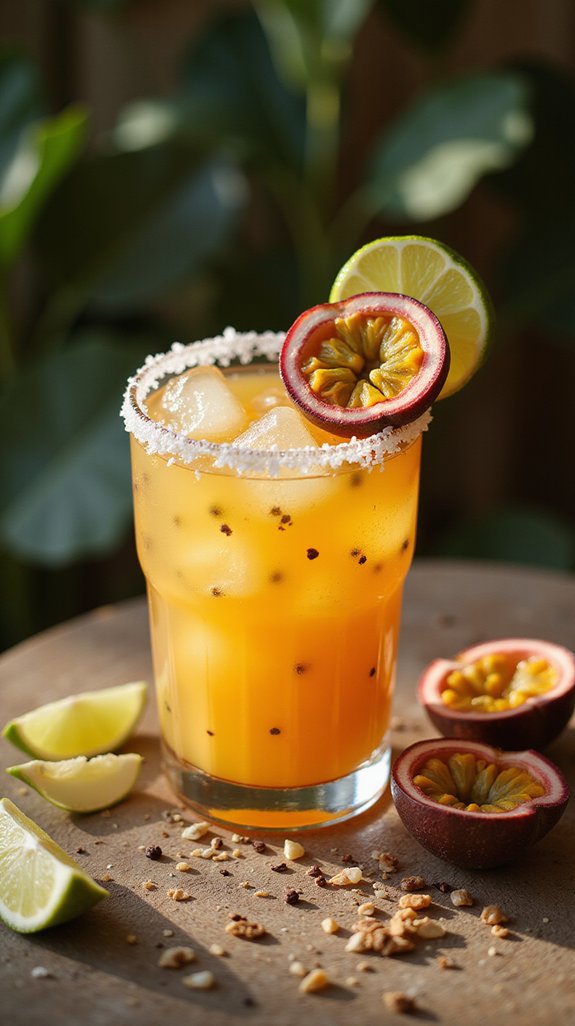 tropical passion fruit cocktail
