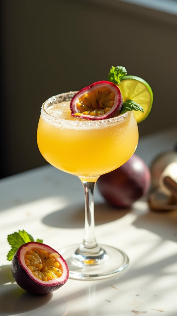 tropical passion fruit cocktail