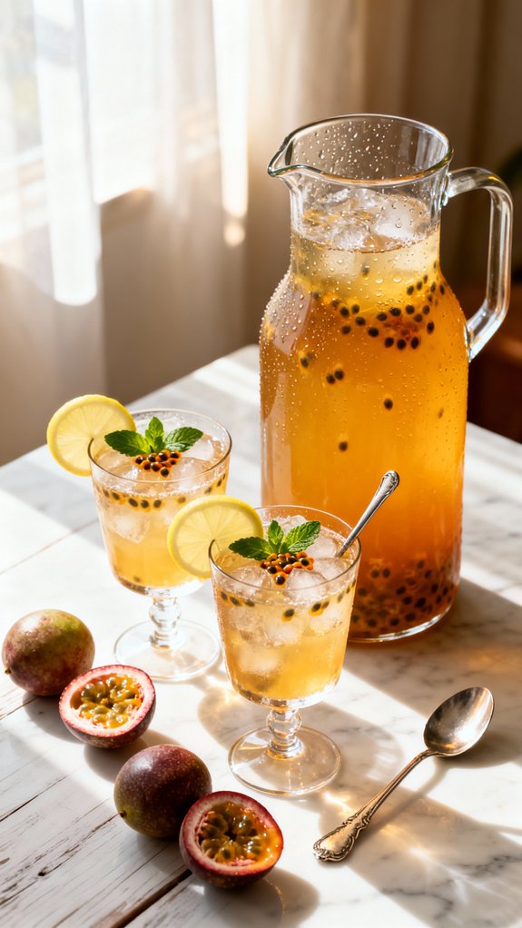 tropical passion fruit mocktail