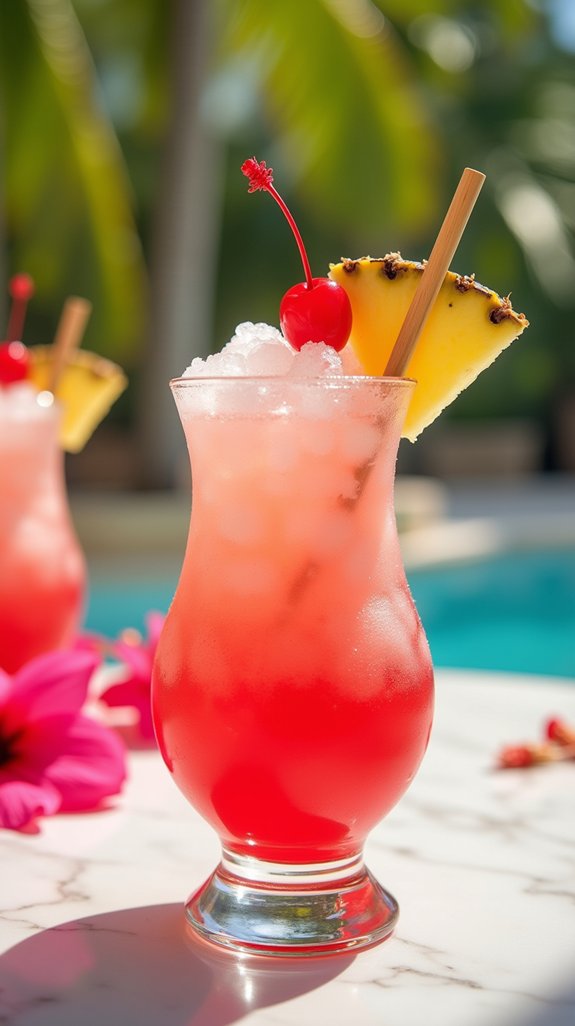tropical pink cocktail delight