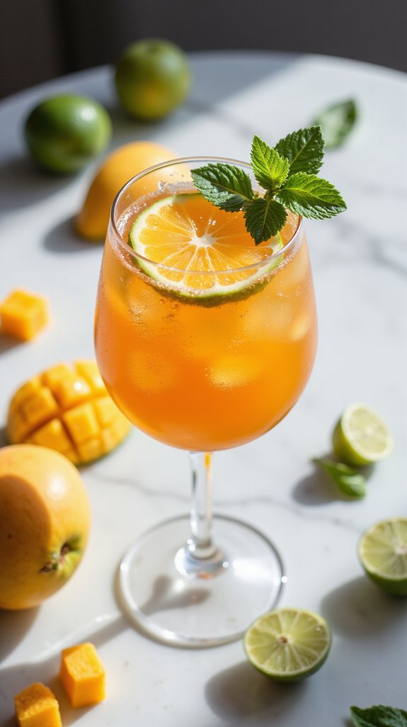 tropical refreshing vibrant cocktail