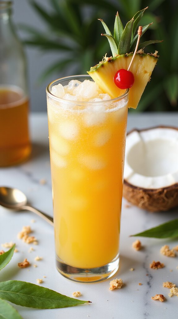 tropical simple refreshing cocktail