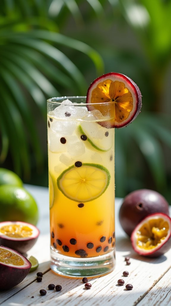 tropical textured vibrant cocktail