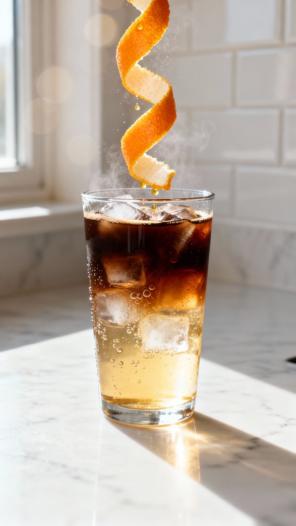 twist orange peel garnish