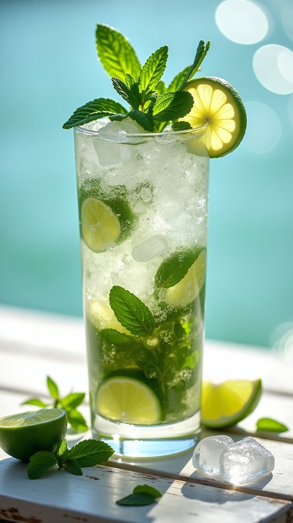 vibrant mint lime mocktail recipe