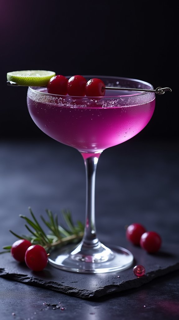 vibrant purple cocktail masterpiece