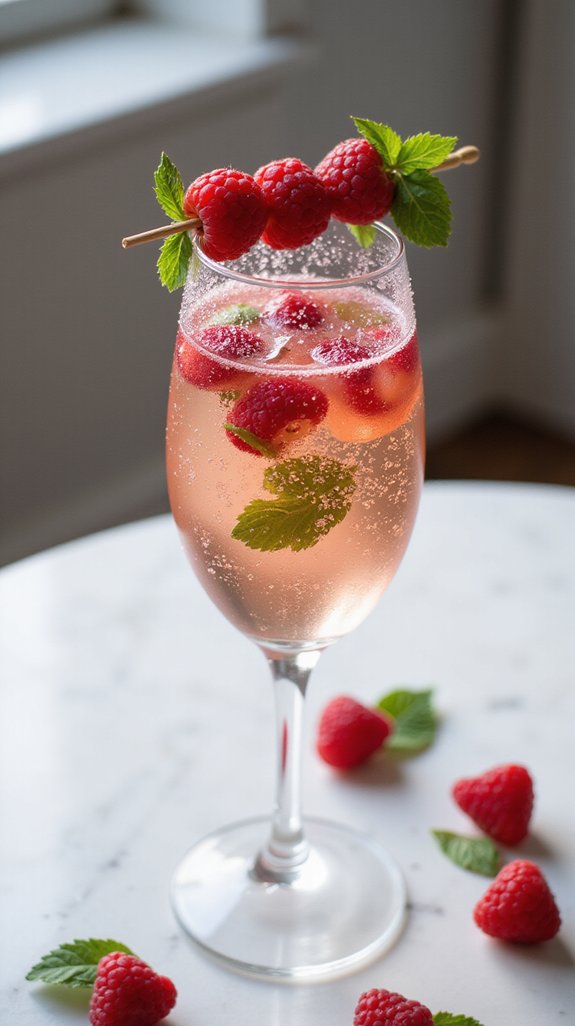 vibrant refreshing prosecco cocktail