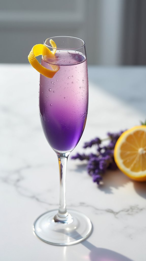 violet hued cocktail masterpiece