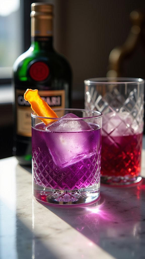 violet hued negroni reinvention