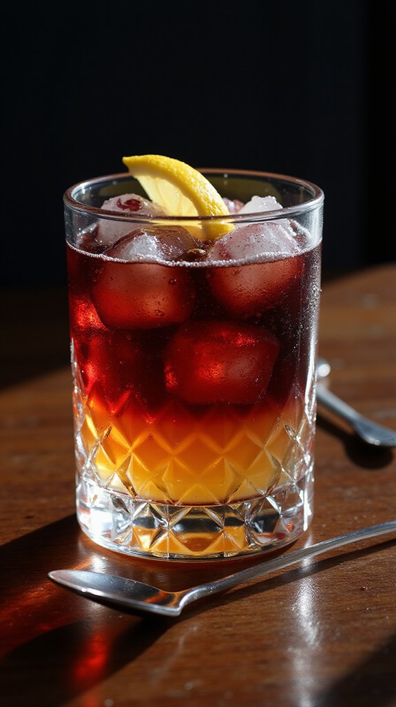 visually stunning bourbon cocktail