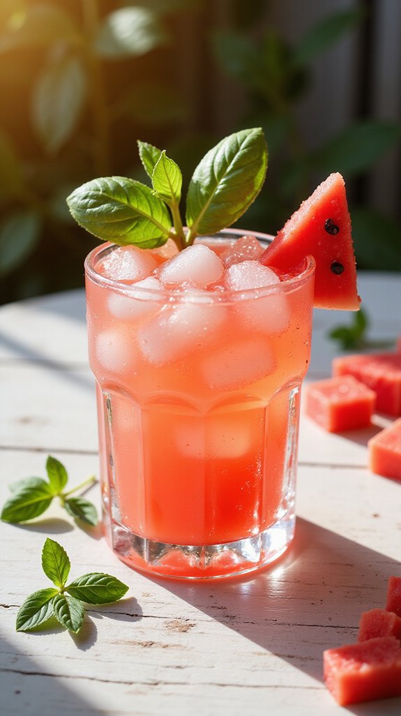 watermelon basil cocktail elegance