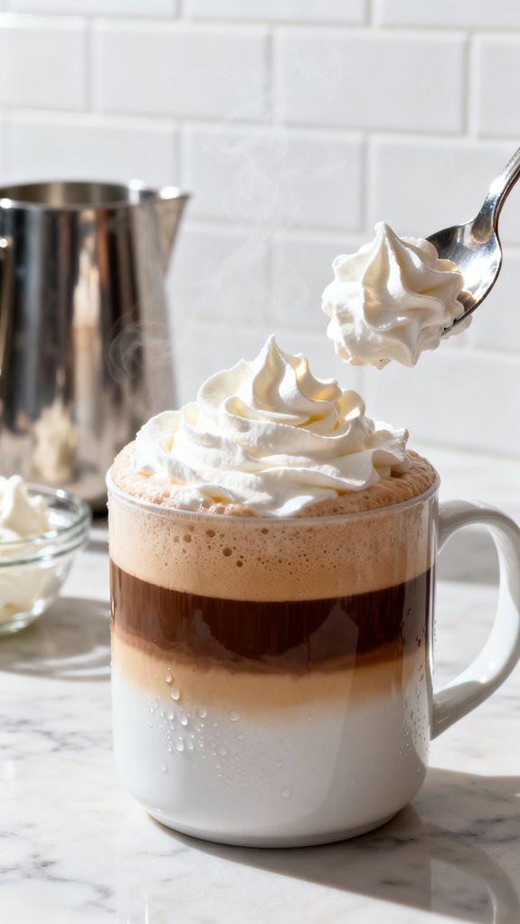 whipped cream topping swirl