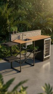 backyard kitchen prep stations