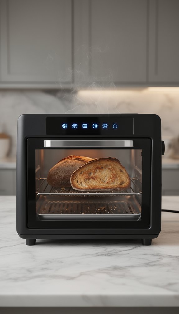 counter friendly multifunctional touchscreen toaster