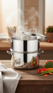 stockpot with steaming insert