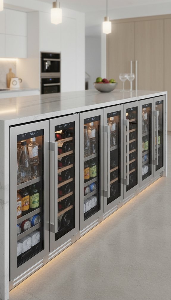 top dual zone beverage coolers